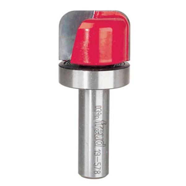 Dish Carving Router Bit with Top Bearing - 1/2" SH 5/8" CL 1/4" R - Diameter:5/8"